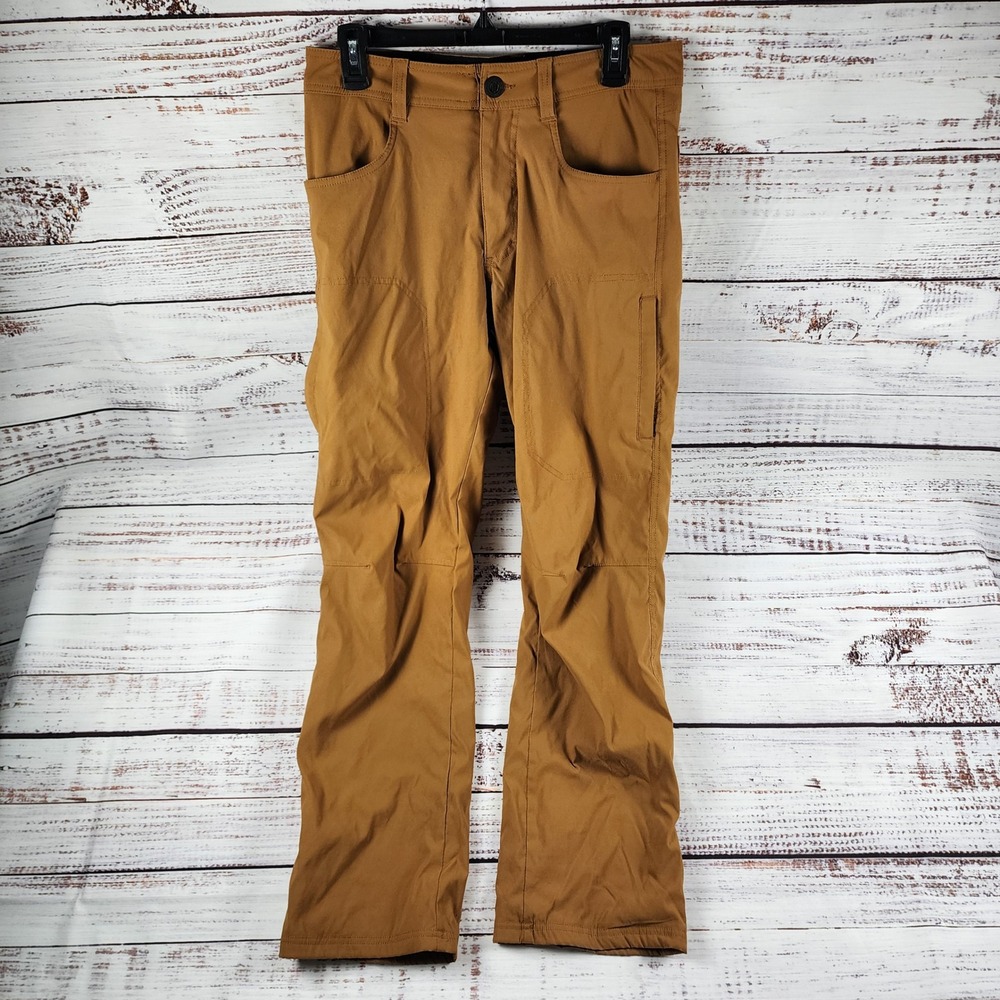Orvis Performance Tech Pants 30x32 Regular Fleece Lined Stretch Hiking Brown - Picture 2 of 11